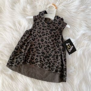 {Art Class} from Target Baby Girls Leopard Sleeveless Hoodie NWT